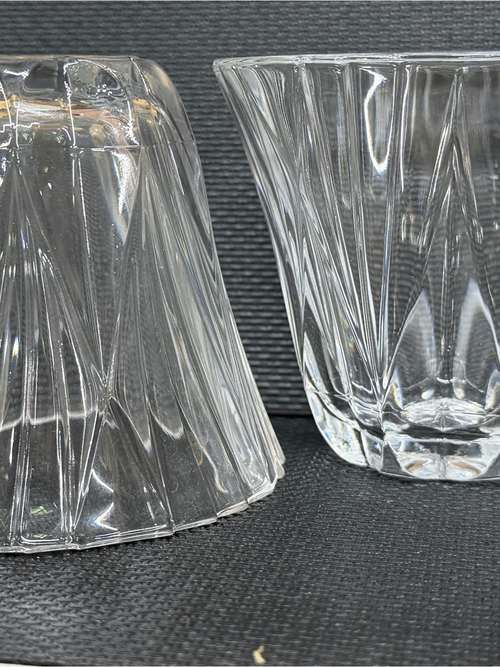 Clear Ribbed Glass Votive Holder - Clear